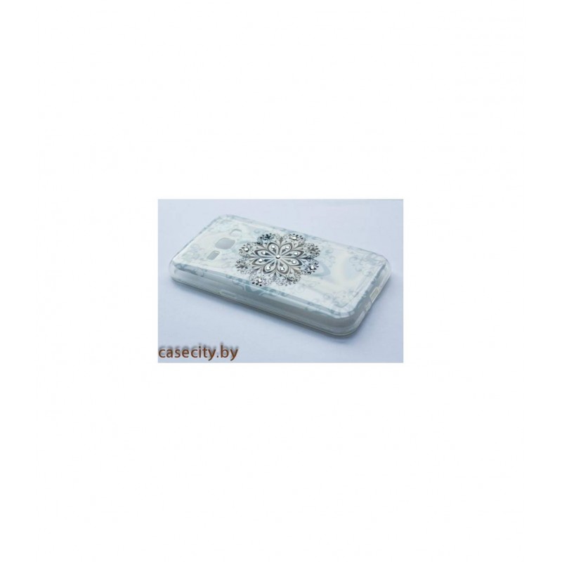 Чехол-накладка для Samsung Galaxy J1 2016 (SM-J120F) с рисунками и стразами