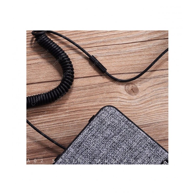 Кабель HOCO UPA02 AUX Spring Audio cable с Микрофоном 2M