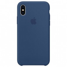 Чехол Silicone case для Iphone Xs (# 8 ), синий