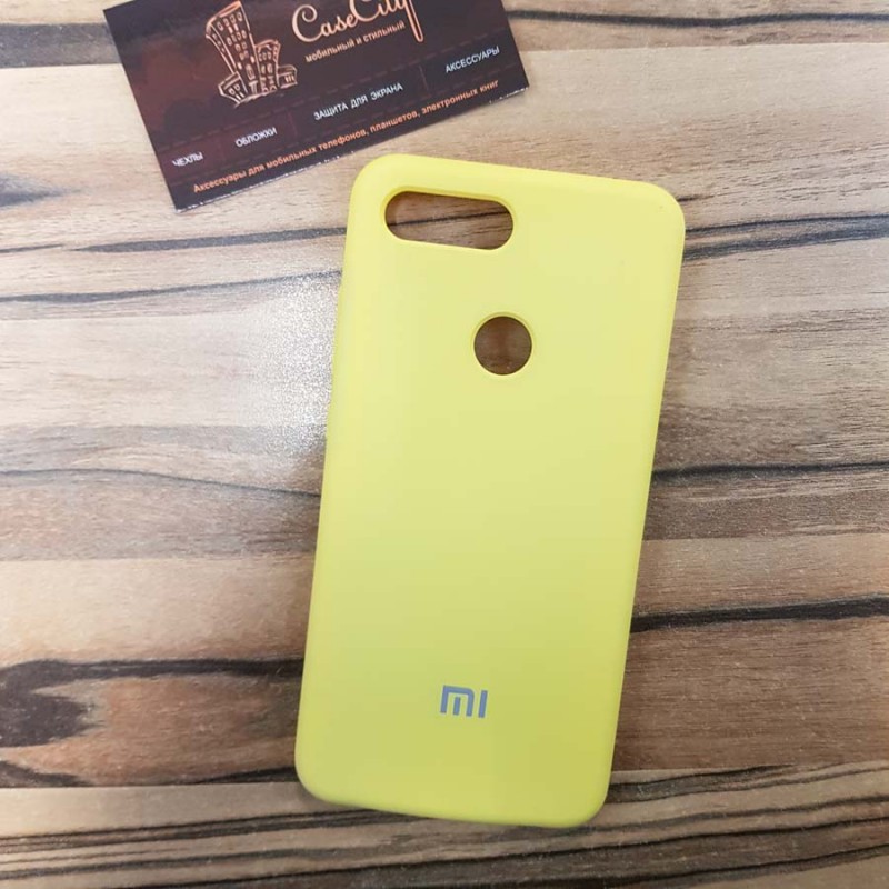 Чехол Silicone case для Xiaomi Redmi 7, желтый