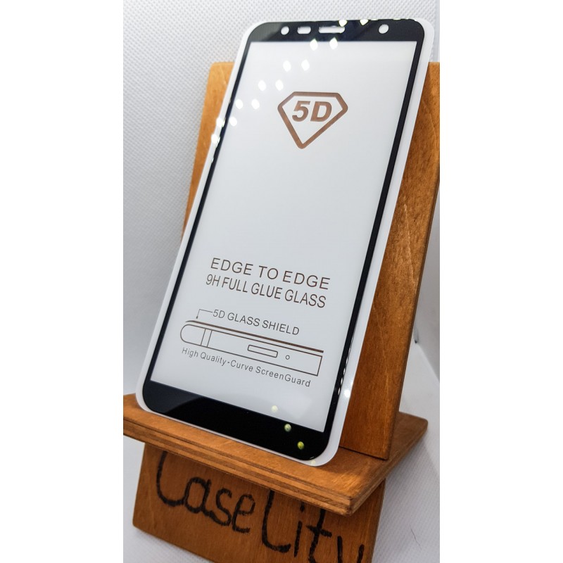 Защитное стекло для Samsung Galaxy J6 Plus (J610), полноэкранное черное Full Glue