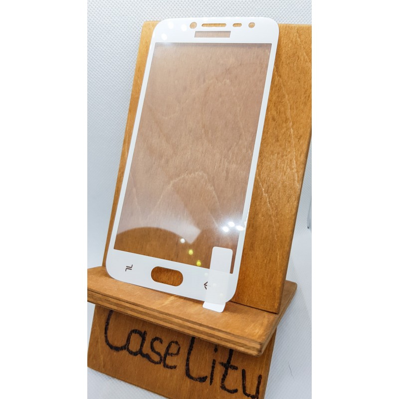 Защитное стекло для Samsung Galaxy J2 (2018), полноэкранное белое