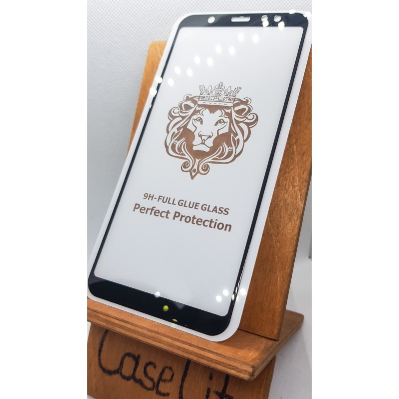 Защитное стекло для Samsung Galaxy A6+ (2018), полноэкранное черное Full Glue