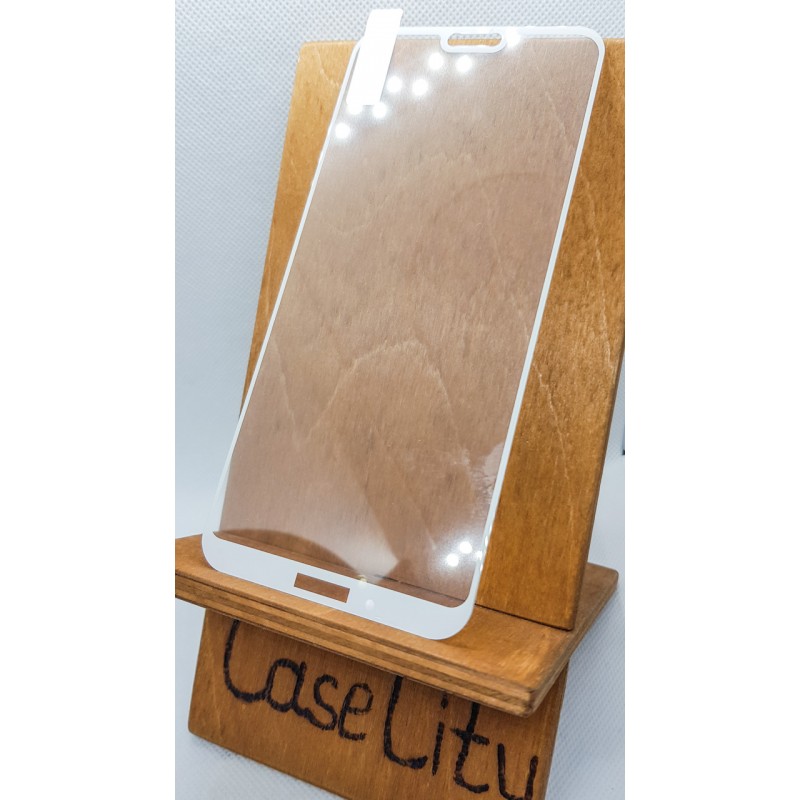 Защитное стекло для Huawei/Honor P20 Lite/Nova 3e , полноэкранное  белое