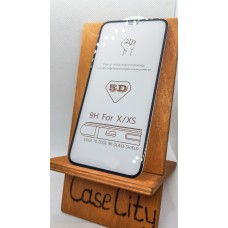 Защитное стекло для iPhone X полноэкранное full glue черное
