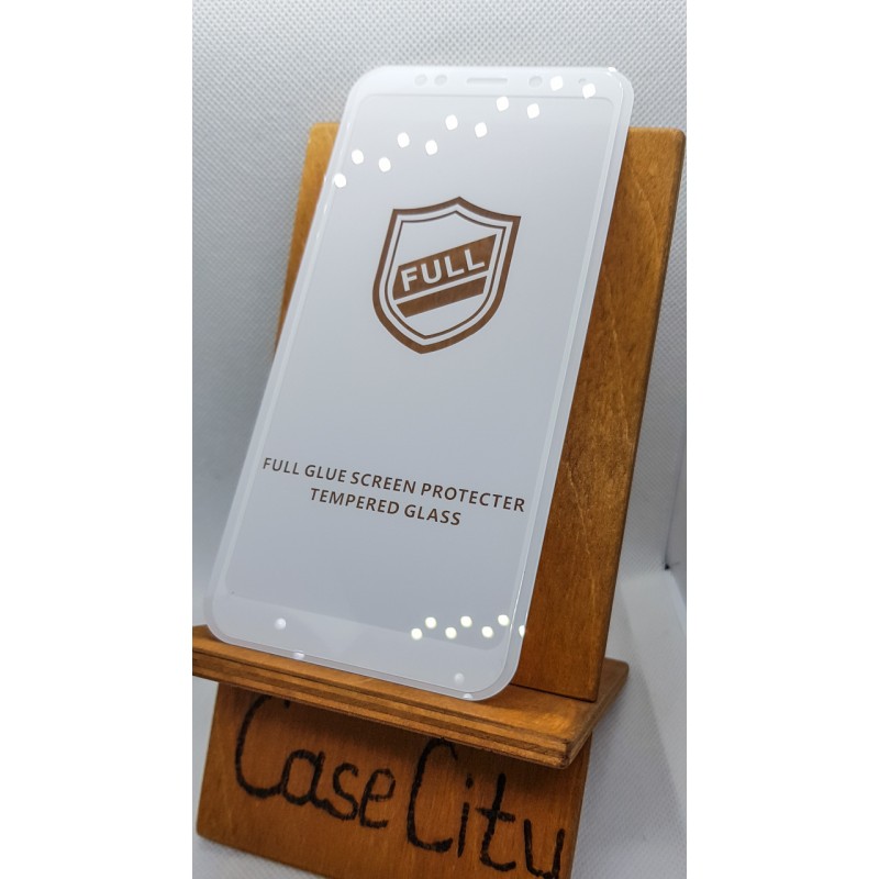 Защитное стекло для Xiaomi Redmi 5 Plus,, полноэкранное белое Full Glue
