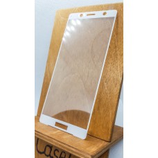 Защитное стекло для Sony Xperia XZ2 Compact , полноэкранное  белое